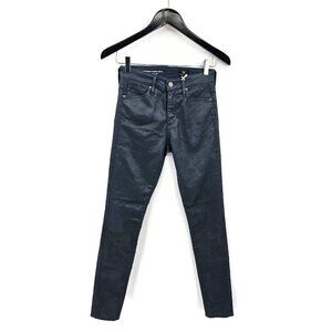 New AG Jeans Farrah Skinny Ankle Womens 24 High Rise Leatherette